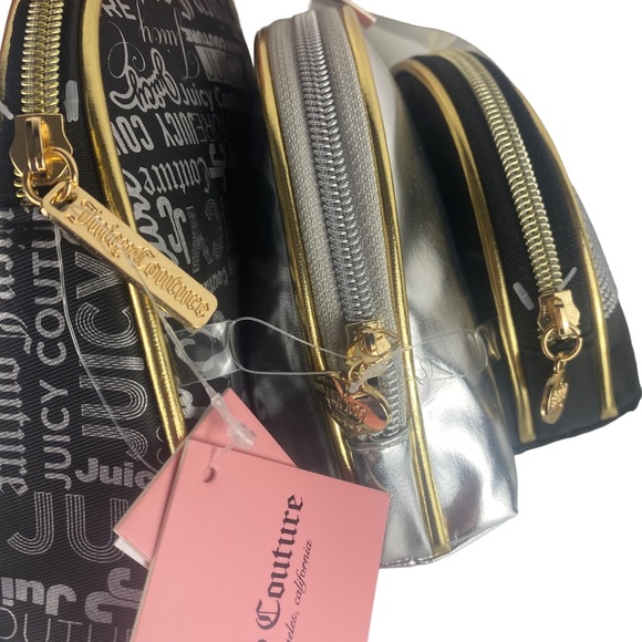 Juicy Couture Set of 3 Travel Cosmetic Makeup Bags - Picture 6 of 8